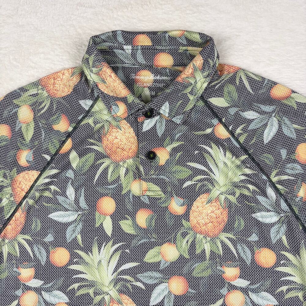 Tommy Bahama IslandZone Polo Shirt Men’s M Pineapple Tropical Print Performance